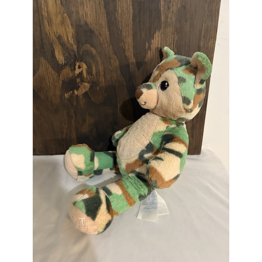 Build-A-Bear Great Wolf Lodge Camo Wolf Camouflage Plush Stuffed Animal Read Des
